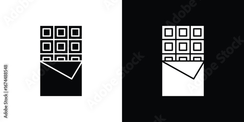 Chocolate icon. filled flat sign for mobile concept and web