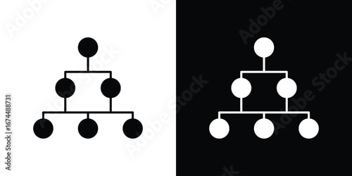 Chart tree icon. filled flat sign for mobile concept and web