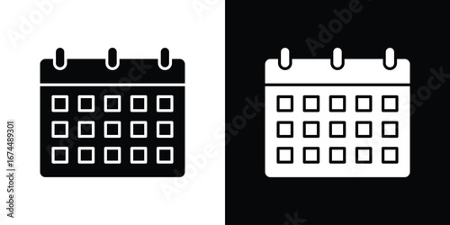 Calendar icon. filled flat sign for mobile concept and web