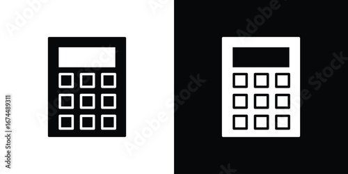Calculator icon. filled flat sign for mobile concept and web