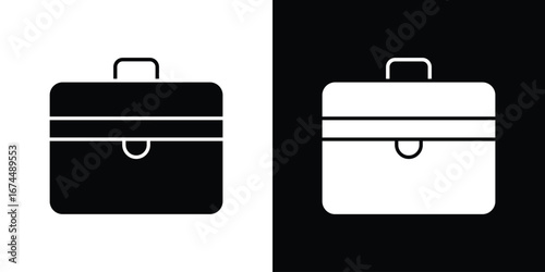 Briefcase icon. filled flat sign for mobile concept and web