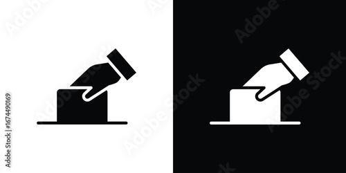 Ballot icon. filled flat sign for mobile concept and web