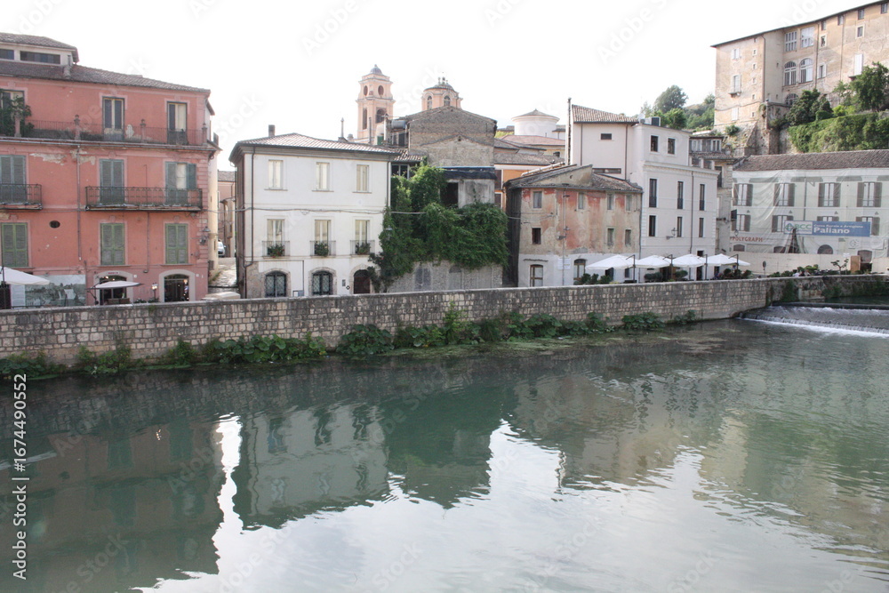 Fototapeta premium canal in Isola del Liri, Italy 
