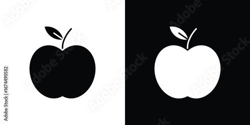 Apple icon. filled flat sign for mobile concept and web