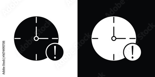 Alarm exclamation icon. filled flat sign for mobile concept and web