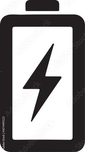 Free Download Battery Icon, Full Charge, Power Symbol, Energy Icon, Electric Bolt, Smartphone Battery, Charging Indicator, UI Element, App Icon, Vector Graphic - GFXLoad