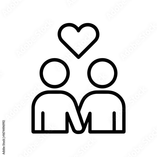 lovely couple icon vector