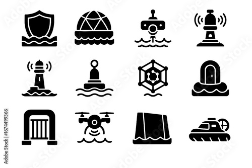 Emergency dome defense icon stabilizer breaker evacuation wave node city floating shield