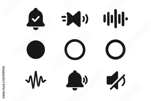 Animated voice assistant circle dot negative icon ring subtle neutral vector