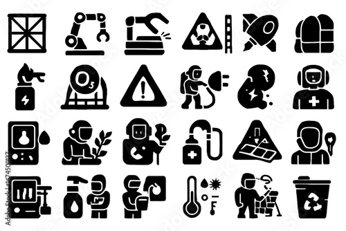 Panel icon expandable layers frame icons thermal collection space modules external magnetic