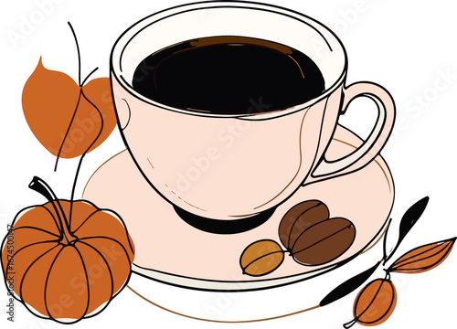 minimalist image of a background with autumn aesthetics