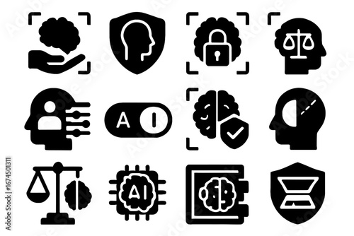 Secure ethical symbol icon mode vector consent memory scanner privacy limitation vault