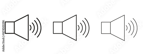 Volume icon in linear versions. Editable line