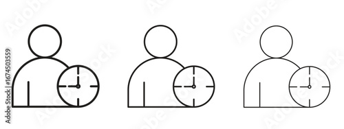 User time icon in linear versions. Editable line
