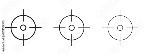 Target icon in linear versions. Editable line