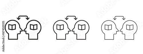 Share thoughts icon in linear versions. Editable line