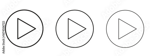 Play icon in linear versions. Editable line