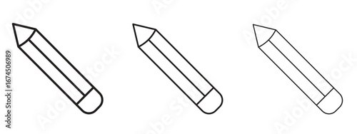Pencil icon in linear versions. Editable line
