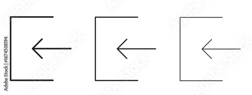 Log out icon in linear versions. Editable line