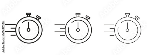 Express icon in linear versions. Editable line