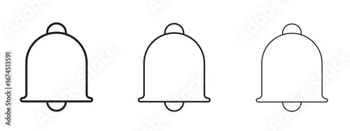 Bell icon in linear versions. Editable line