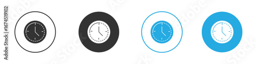 Time quarter past icon. glyph vector icons collection