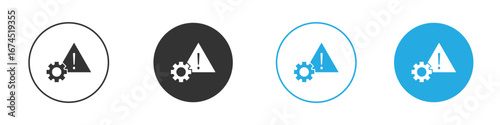 Technical warning icon. glyph vector icons collection