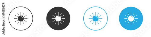 Sun icon. glyph vector icons collection