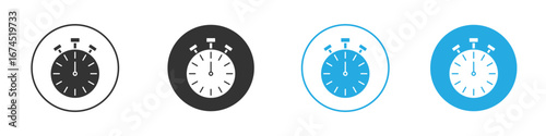 Stopwatch icon. glyph vector icons collection