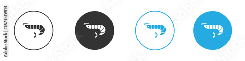 Shrimp icon. glyph vector icons collection