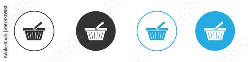 Shopping basket icon. glyph vector icons collection