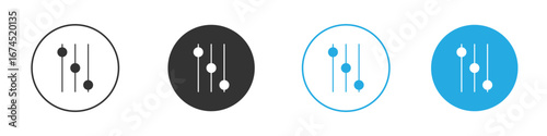 Settings sliders icon. glyph vector icons collection