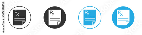RX icon. glyph vector icons collection