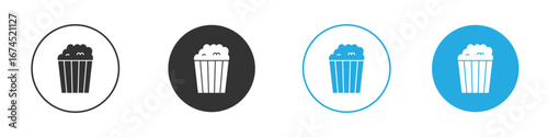 Popcorn icon. glyph vector icons collection