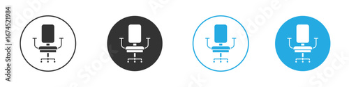Office chair icon. glyph vector icons collection