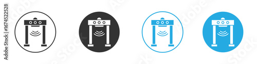 Metal detector icon. glyph vector icons collection