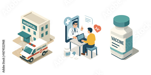 Hospital online doctor appointment and vaccine