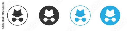Incognito icon. glyph vector icons collection