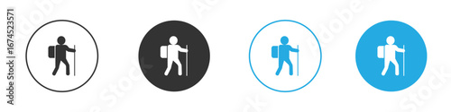 Hiking icon. glyph vector icons collection