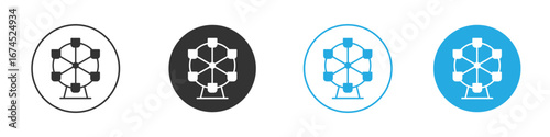 Ferris wheel icon. glyph vector icons collection