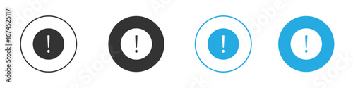 Exclamation interface icon. glyph vector icons collection