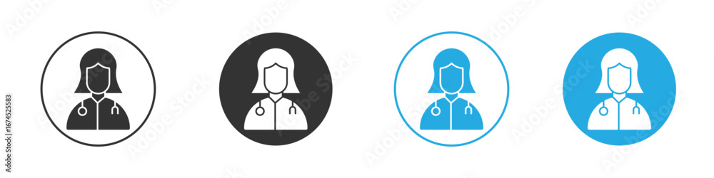 Fototapeta premium Doctor icon. glyph vector icons collection