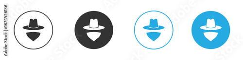 Cowboy icon. glyph vector icons collection