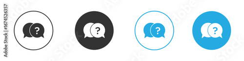 Comment question icon. glyph vector icons collection