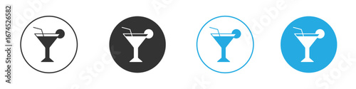 Cocktail icon. glyph vector icons collection