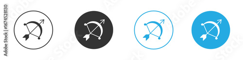 Bow arrow icon. glyph vector icons collection