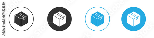 Box icon. glyph vector icons collection
