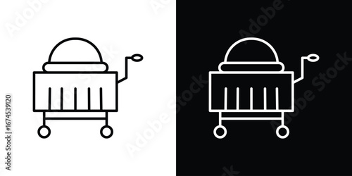 Room service icon design template with outline style