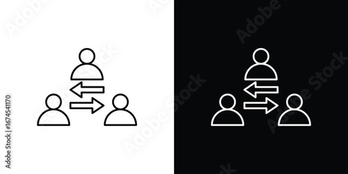 Mediator icon design template with outline style