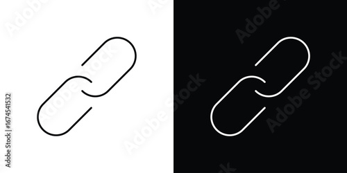 Link icon design template with outline style